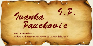 Ivanka Paučković vizit kartica